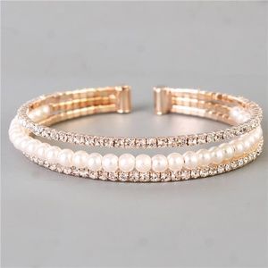 Rhinestones Pearl Three-Layereds Bracelet - 164407